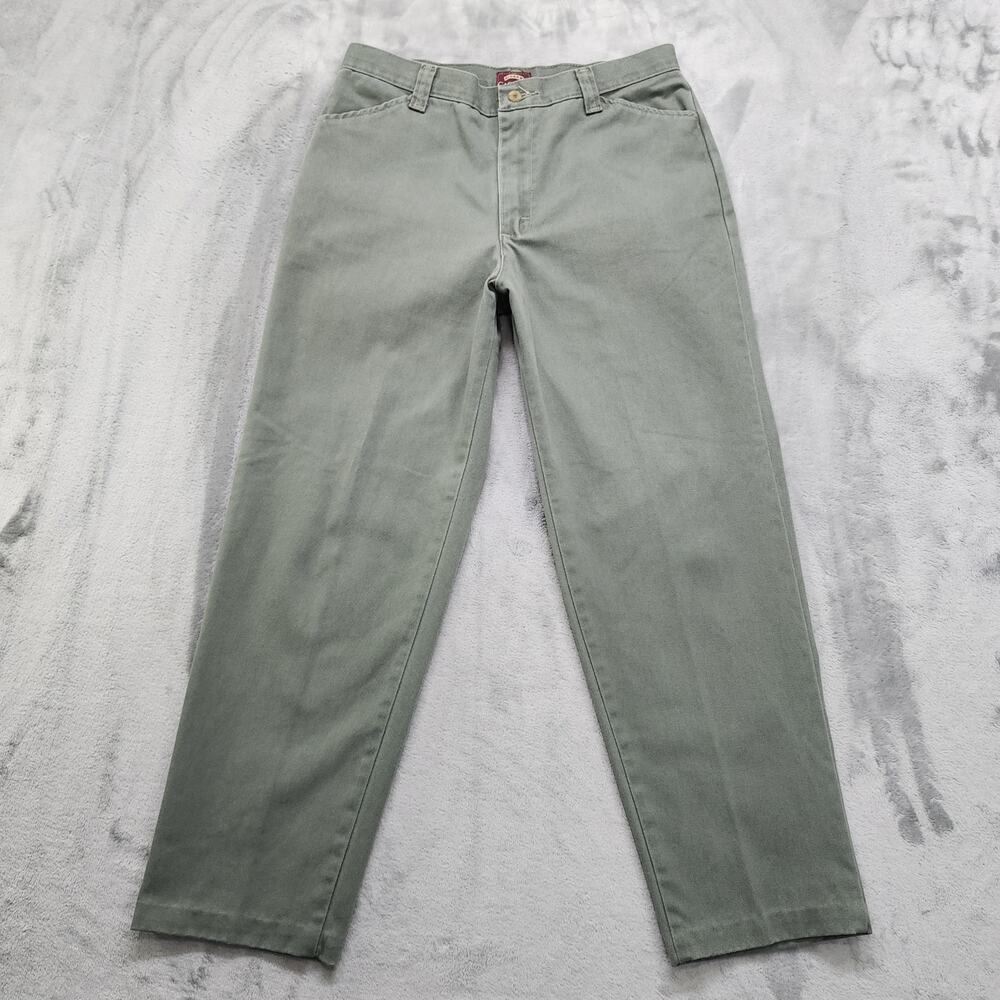 Vintage 90s Riders Casuals Pants Womens Size 10P Green High‎ Rise Tapered Cotton